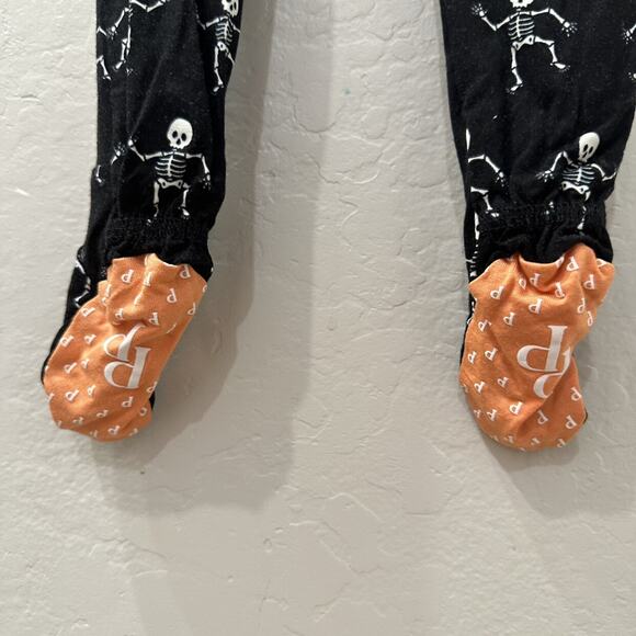 Posh Peanut Dancing Skelly Halloween Zipper Pajamas - Picture 6 of 9